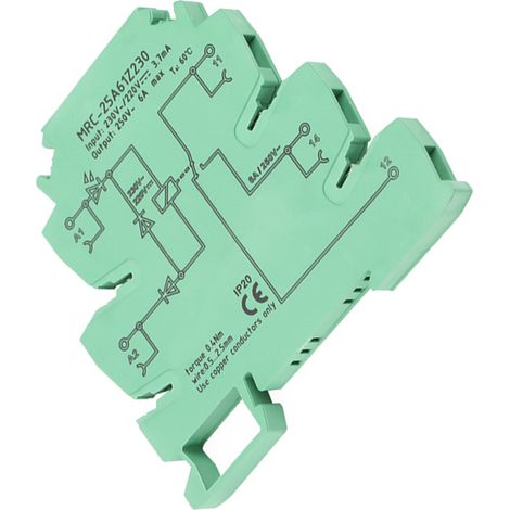 Module relais d'interface de contact électromagnétique pour automate programmable MRC-25A61Z230, entrée 230 V CA/220 V CC, 1 NO, 1 NF