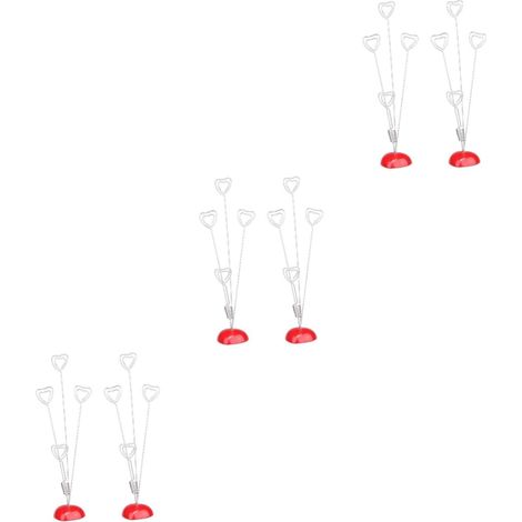 6 supports photo cœur rouge – pinces décoratives solides pour maison/bureau