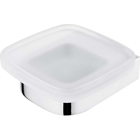 Nimco Nikau - Jabonera con soporte, cristal mate/cromo NK 30059C-26