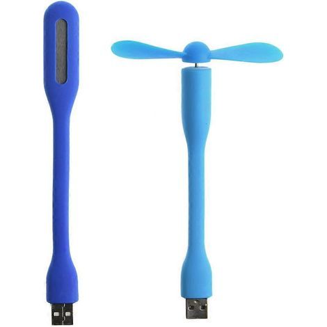 Ventilateur USB 5V avec lampe LED USB pour batterie externe, ordinateur portable et gadget
