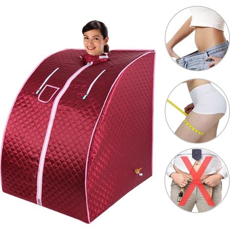 ® Boîte de sauna Sauna A Vapeur Portable Mobile Cabine de Sauna — La Désintoxication et la Perte de Poid —SPA/75 35 25cmnoir
