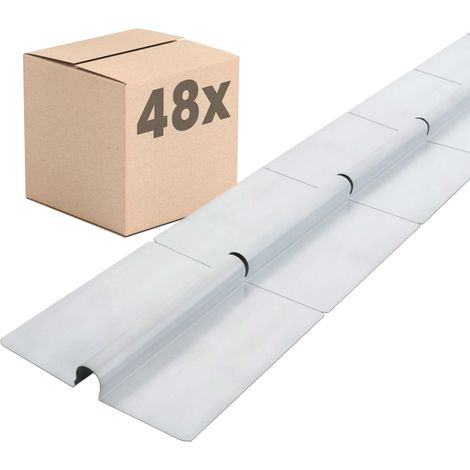 Dalsys Wärmeleitblech Fußbodenheizung für Heizungsrohr , VPE 750mm Silber 75cm, 50 Stück, mit Sollbruchstelle für gleichmäßige Wärmeverteilung - für 16mm Heizungsrohr