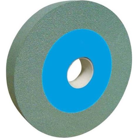Meule Touret Vitrifiée Verte D. 200 x ép. 25 x Al. 32 mm - Gr 120 Carbure de Silicium - Idéale pour Affûtage Meulage - Diamwood