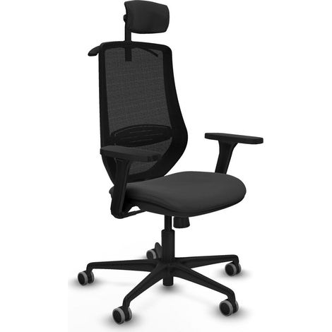 Piqueras-y-crespo Mardos chaise bureau gris foncé ergonomique