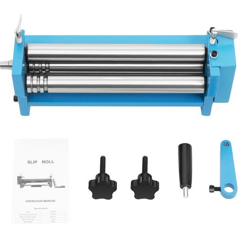 Máquina de rodillos deslizantes, rodillos extraíbles, funcionamiento manual, luz azul (1/2)