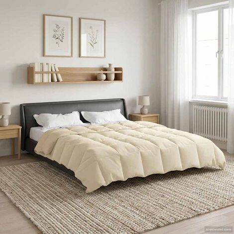 Sommerdecke Gepolstert Creme 200 x 240 cm Mikrofaser