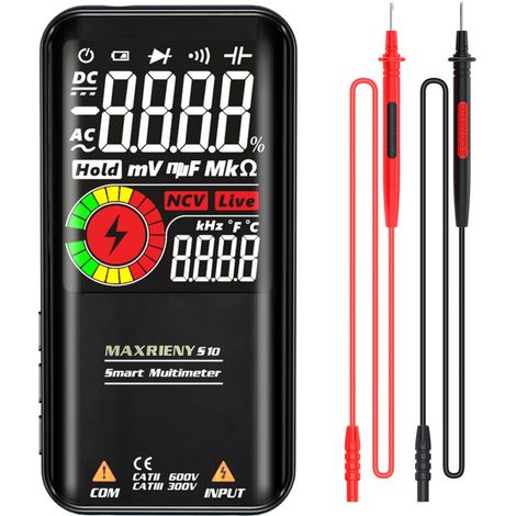 Multimètre S10 noir TRMS LCD 3.3" NCV sans pile (1/5)