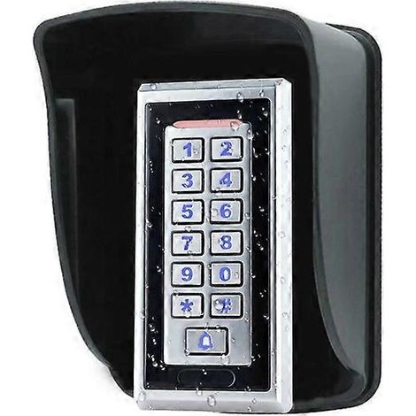 Système de contrôle d'accès DOOR 125KHz, clavier métallique étanche, carte de proximité, autonome, 2000 utilisateurs, avec climatisation et boîtier. (1/5)