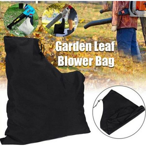 Jardinière,Sac d'aspirateur souffleur de feuilles pour jardin,sacs de rangement à fermeture éclair,broyeur de pelouse- black[B6206] (1/4)