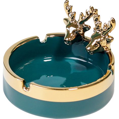 Cendrier de table en céramique 9 cm, cendrier décoratif pour bureau, maison et intérieur (1/5)