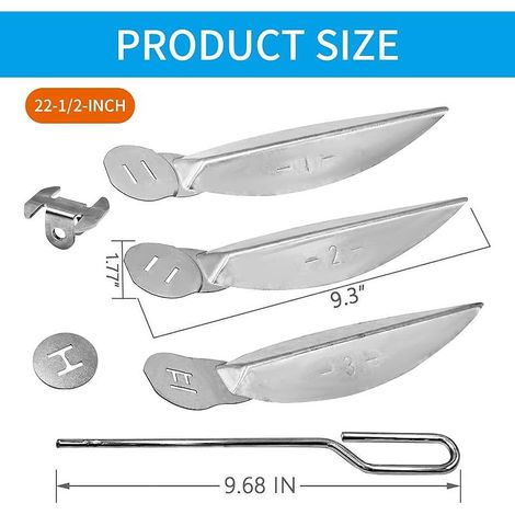 Kit de nettoyage One-Touch de 22-1/2 po compatible avec les pièces de rechange pour barbecue Weber / Charbon / Barbecue Kettle 7444. Pièce robuste, résistante à la chaleur et facile à utiliser. (1/5)