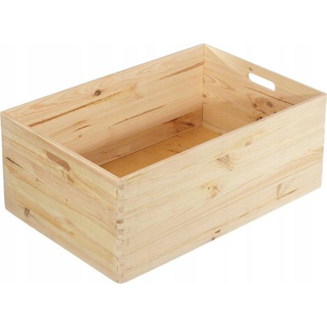 Zeller Scatola di Stoccaggio Naturale 60x40x24 cm Legno FSC