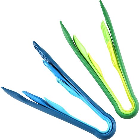 Lot de 2 pinces de service antiadhésives en plastique, pour plateau de cuisson, salade et pains, ustensiles multifonctions (1/5)