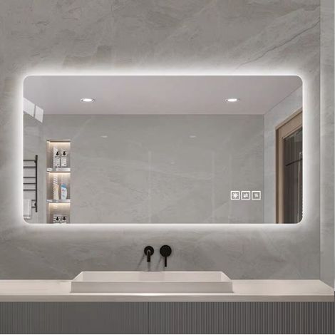 Miroir LED de salle de bain 60 x 120 cm avec anti-buée, 3 lumières et variation (1/5)