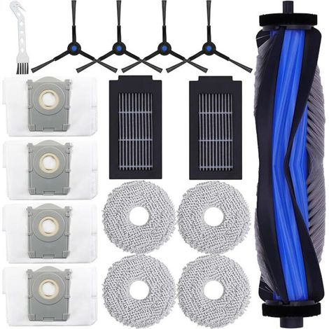Accessori compatibili con le spazzatrici robotizzate Kovos serie T50: spazzola rotante, spazzola laterale, elemento filtrante, sacchetto raccoglipolvere – kit da 16 pezzi (1/4)
