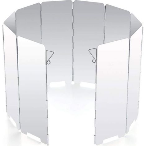 Pare-Vent Pliable en Alliage d'aluminium, 10 Assiettes Pare-Vent de Camping Portable réchaud de Camping, cuisinière à gaz etc. (1/4)