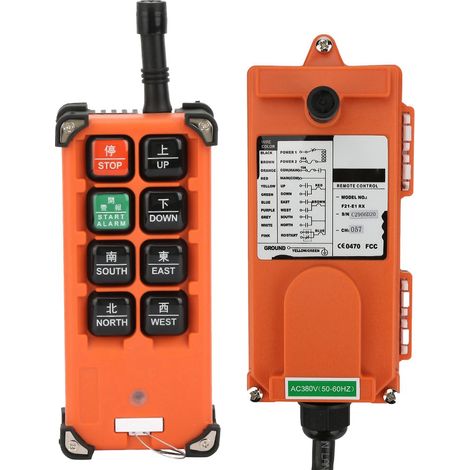 Télécommande sans fil pour palan électrique, 2 émetteurs, 1 récepteur, 380 V (1/5)