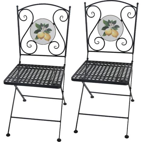 Coppia sedie mosaico modello lemon design Verdelook