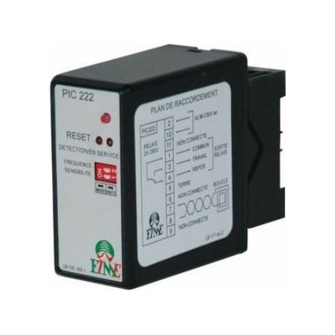 Prastel – Détecteur de boucle magnétique 1 canal 230V AC/DC – Auto-test – Sortie relais 1 NO + 1 NF – Sensibilité et fréquence réglables (1/2)