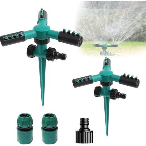 Set mit 2 drehbaren Gießkannen – mit großem Stiel – für Rasen, Garten und Pflanzen (1/5)