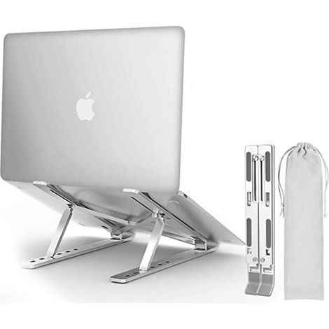 Support pliable pour ordinateur portable avec angle réglable Argent (1/5)