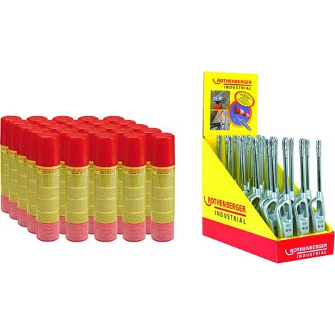 ROTHENBERGER Industrial 30x Allume-gaz Tempête Sûr avec 25x Recharge de gaz - 1500005182