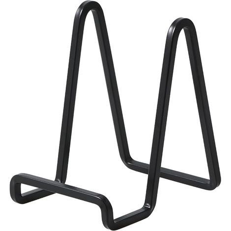 1 schwarzer Staffeleiständer, Tellerhalter, Metall, dekorativer Tellerhalter, dekorative Tellerstütze, 4,5-Zoll-Eisenstaffelei für Teller, Fotos, Bücher, Bilder, Abbildungen und Bilderrahmen.