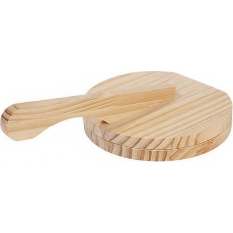 Kitchen Ravioli Mold, Dough Press, Solid Wood Dumpling Press, Tortilla Press, Comfortable Grip for Less Effort, Suitable for, color to 2 (1/5)