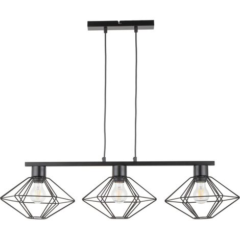 Suspension industrielle noire Vario 3xE27 Sigma Lighting (1/3)