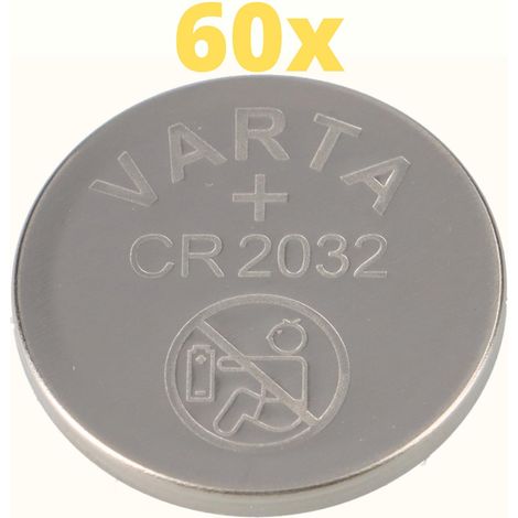 60x Varta Lithium 3V CR2032-P Bulk 3V/220mA lose CR 2032 (1/5)