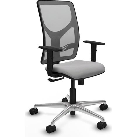 Chaise de bureau piqueras y crespo Motilla gris mesh aluminium (1/2)