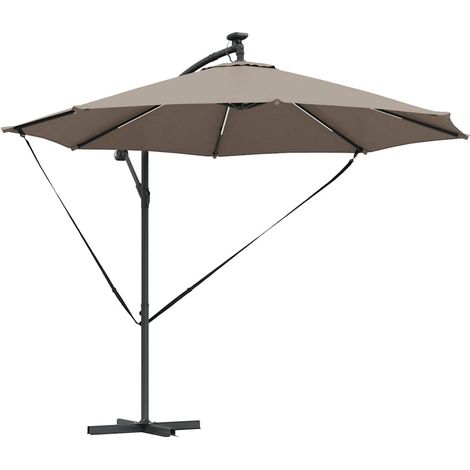 Parasol Taupe 294 x 294 x 248 cm Polyester et Aluminium (1/5)