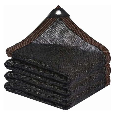 Schattiergewebe – Garten-Schattierungsnetz mit Ösen für Pergola, Terrasse, Pflanzen, Gewächshaus, Hühnerstall, schwarz, (3 x 4 m)