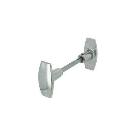 Türgriff Doppelknopf poliertes Aluminium