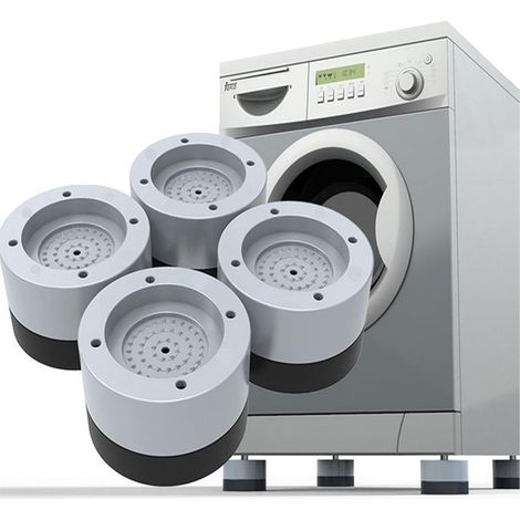 4 Pièces Tapis Anti-Vibration pour Machine à Laver, Tampons à Pieds de Machine à Laver, Empêchent le Bruit de Bouger, pour Lave-Linge et Sèche-Linge (3.5CM) (1/5)