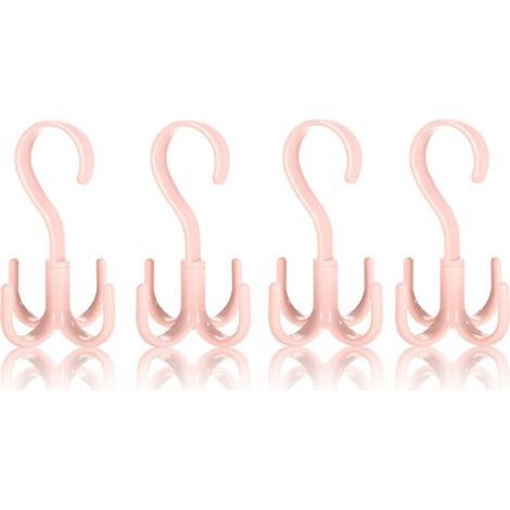 Quatre portants élégants pour penderie, crochets de ceinture pivotants à 360°, étendoir multifonctionnel pour sécher vêtements, soutiens-gorge, serviettes, etc. 13 x 8 cm (1/4)