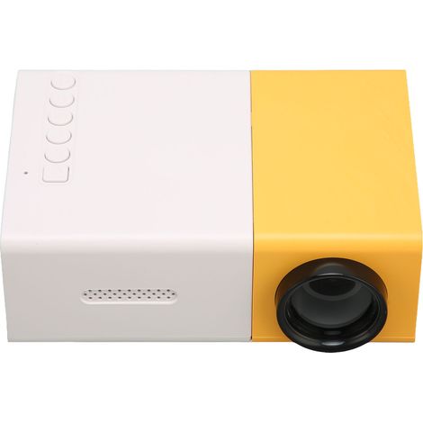 Projecteur Mini HD 1080P Portable Intelligent, Projecteur Film avec USB, Carte Mémoire et Alimentation 100‑240V pour Projection Multimédia