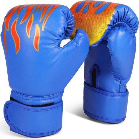 Gants de boxe Flexzion pour enfants (4 oz) – Gants d'entraînement pour sac de frappe, en similicuir avec protection enveloppante du poignet – Pour garçons et filles âgés de 3 à 8 ans
