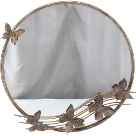 Round Framed Mirror - Metal - L5 x W63 x H63 cm