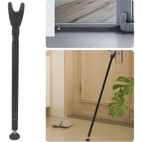Barre de sécurité pour porte coulissante en verre, terrasse, appartement, barricade (noir) (1/5)