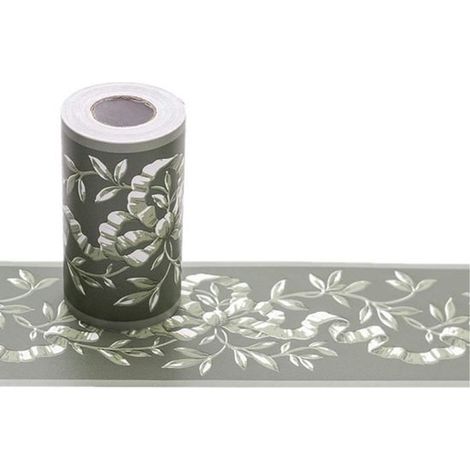 Selbstklebende Bordüre mit Wandsticker – Nicht spezifiziert – Blumenmuster – 10 cm breit – 10 m lang – Für den Innenbereich (1/2)