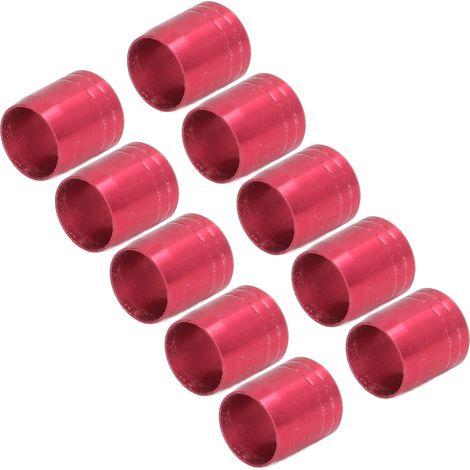 10 anneaux de fixation en alliage d'aluminium pour tiges de flèches, bagues anti-éclatement 7.6mm rouge pour chasse à l'arc et tir à l'arc (1/5)