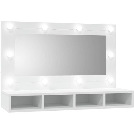 Mobile a Specchio con LED Bianco 90x31,5x62 cm (1/5)