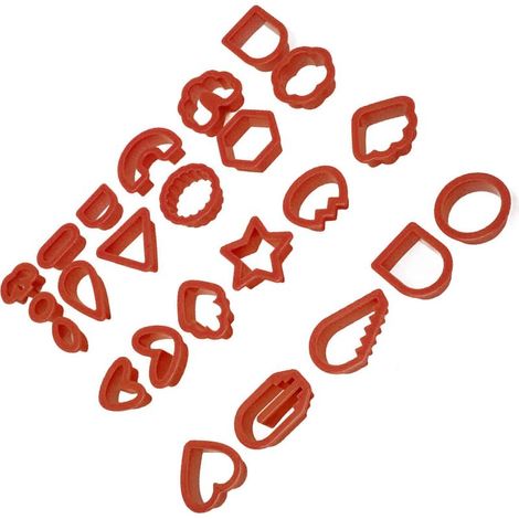Ohrringform aus Polymerclay (24 Stück) - Dicke, lebensmittelechte Tülle für Kuchen, Kerzen und rote Kreationen. (1/5)
