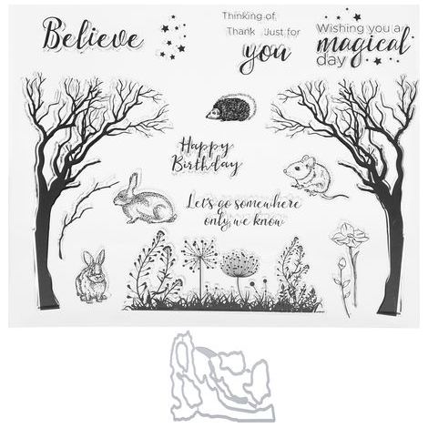 Rechteckiger, transparenter TPR-Stempel für Scrapbooking, Fotoalben, Tagebücher und selbstgemachte Grußkarten (1/5)