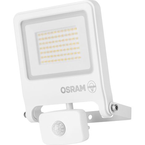 OSRAM Projecteur LED ENDURA FLOOD PC 50 W avec capteur, blanc chaud 3 000 K, 5 000 lumens, projecteur IP44, détecteur PIR, fonction crépusculaire 2-1 000 lux (1/4)