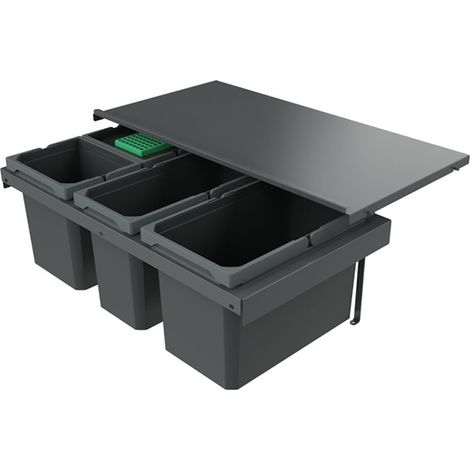 Naber Abfallsammler Cox Stand-UP® 280 S/800-4, für vorhandenen Auszug, mit Biodeckel, anthrazit (1/4)