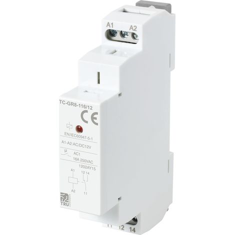 TRU COMPONENTS TC-GR8-116/12 Hilfsschalter  1 Wechsler  12 V/AC, 12 V/DC 16 A    1 St.