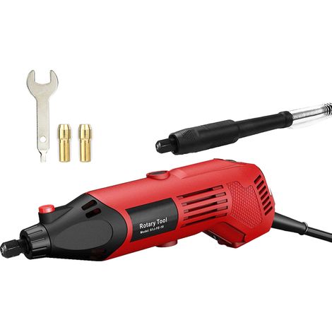 Outil rotatif 160 W multifonctionnel à vitesse variable de 8 000 à 35 000 tr/min. Idéal pour les créations de bricolage, les projets d'artisanat, le perçage, la découpe, le ponçage, le polissage et la (1/5)