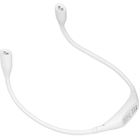 Lampe de lecture LED flexible 360° rechargeable USB, 3 modes d'éclairage, pour course et réparation, blanc (1/5)